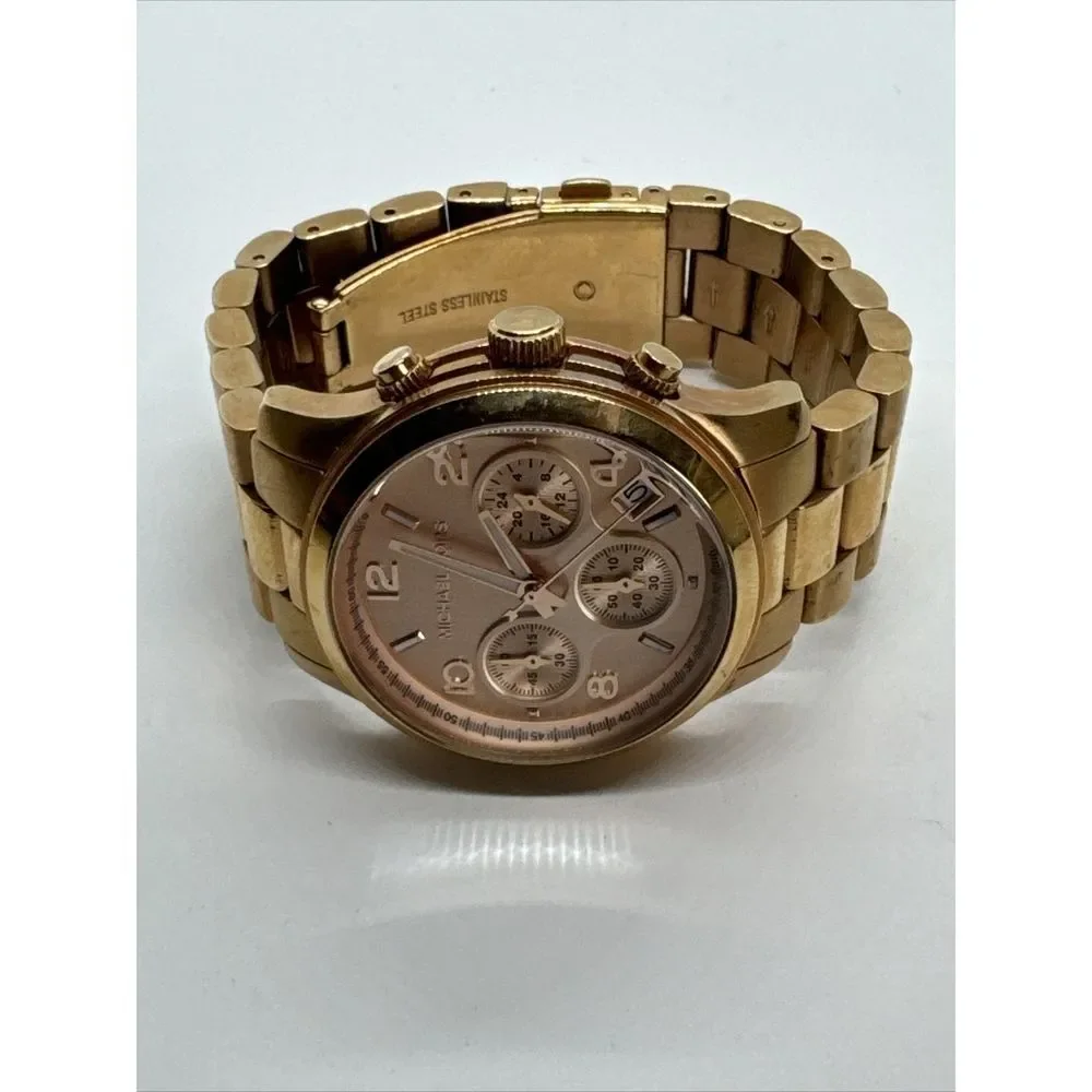 Michael Kors Runway MK5128 Women's Rose Gold-Tone Analog Dial Watch JNA717